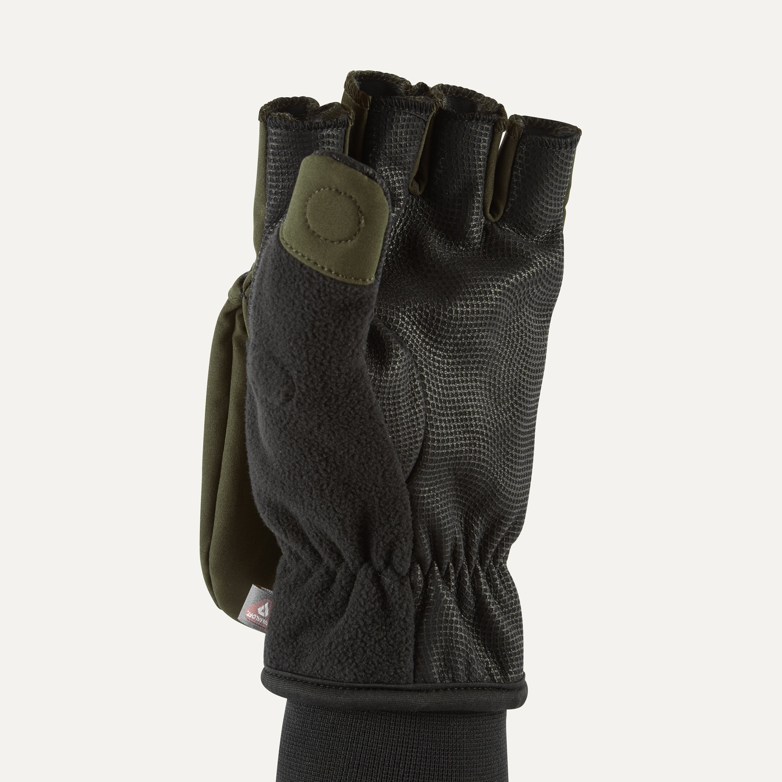 Sealskinz Windproof Thermal Convertible Mitt Olive Green Black XL