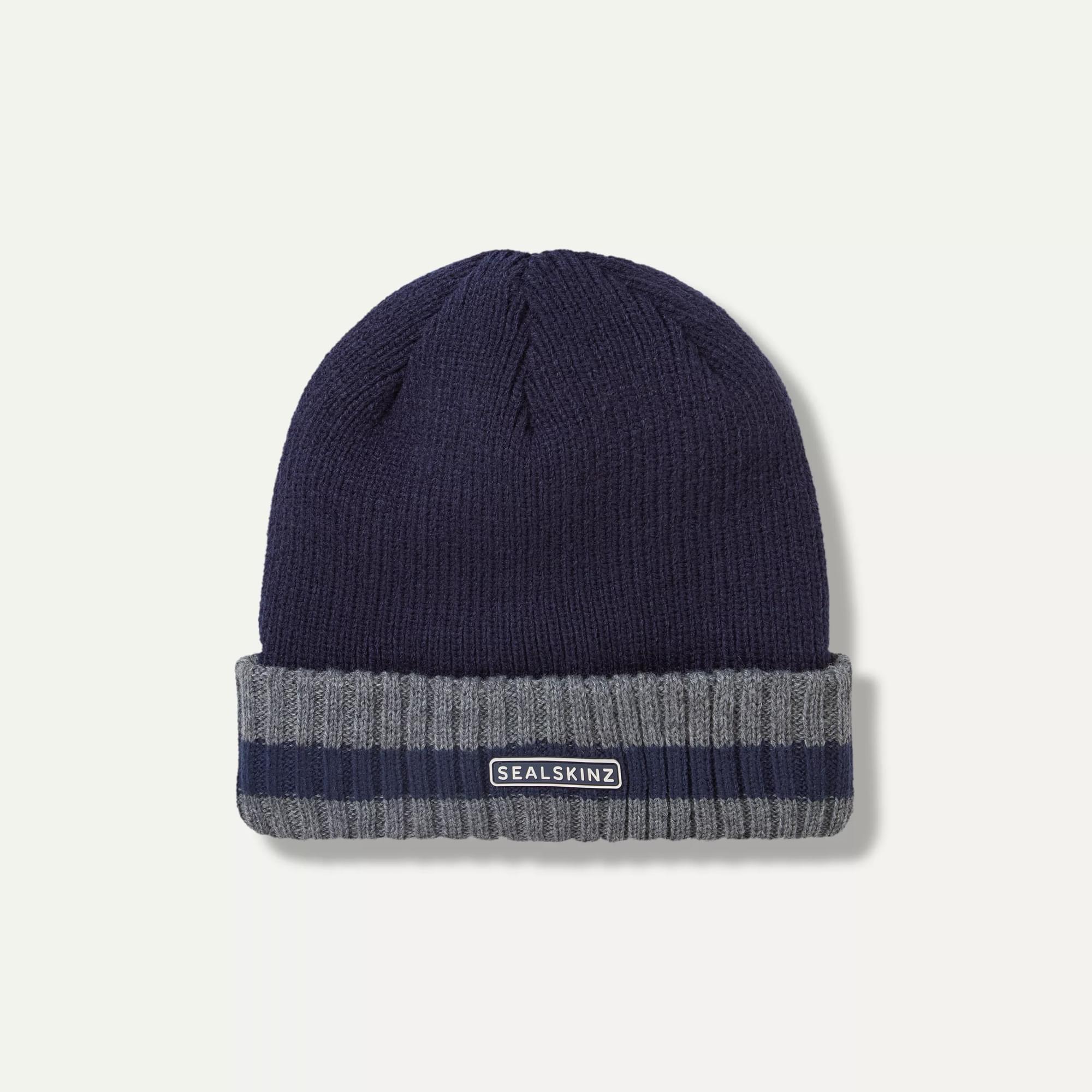 Holkham - Waterproof Cold Weather Striped Roll Cuff Beanie